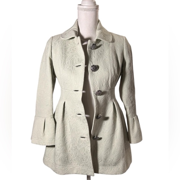 Grace Elements Jackets & Blazers - Grace Elements Celery Peplum Sleeve Blazer